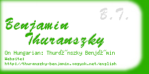 benjamin thuranszky business card